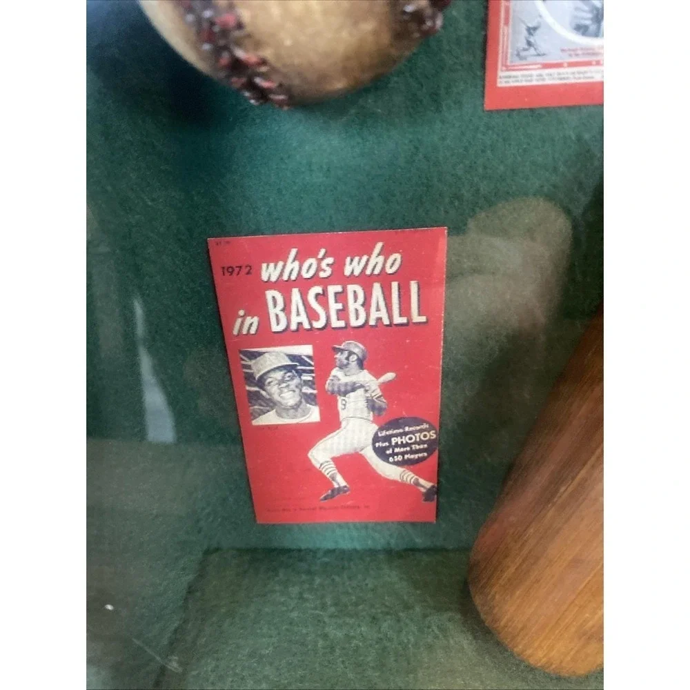 Vintage Baseball Shadow Box Framed Collectible‎ 20 3/4 X 13 1/2 inches